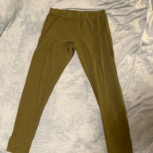 Olive green leggings